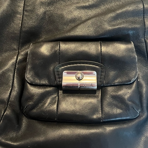 Coach Kristin Black Leather Hobo Shoulder Bag - Picture 3 of 14